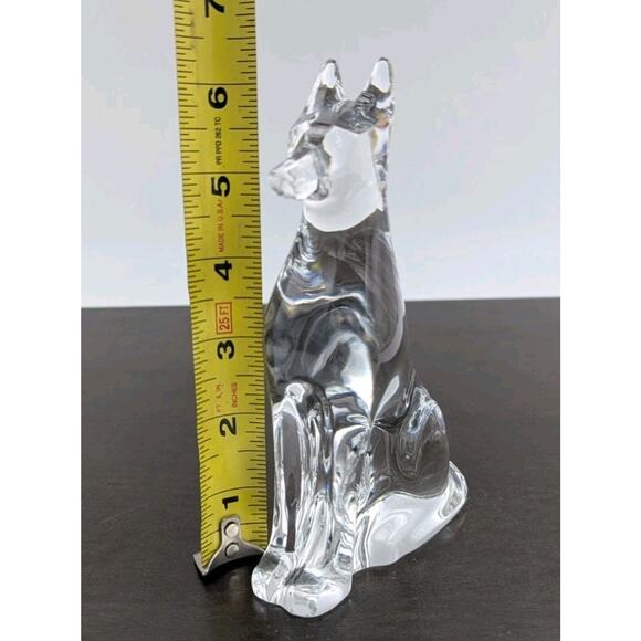 Baccarat Crystal Egyptian Dog Figurine Paperweight 6.25" France - Picture 11 of 11